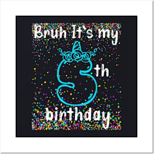 Bruh Its My 5Th Birthday Boy 5 Years Old Birthday Kids Posters and Art